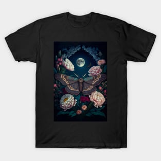 Wiccan witchcraft Moth and magic of night 12 T-Shirt